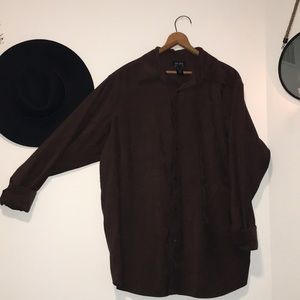 Brown velvet mans shirt